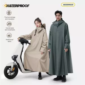 JCSYFAC Thiêned Nâng Cấp Người Lớn Chống Thấm Nước Áo Mưa Xe Máy Xe Đạp Điện Kéo Dài Một Mảnh Poncho Dành Cho Nam Nữ Bền Chống Thấm Nước Đi Xe Thiết Bị Mới