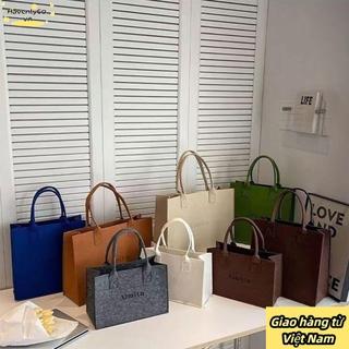 [Vận chuyển nhanh] Túi xách HAVENLYCO 1 chiếc, Túi đeo vai nỉ du lịch S / M / L, Túi xách đeo chéo đơn giản màu trơn dung tích lớn dành cho nữ