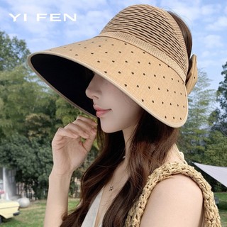 YIFEN Nón Chống Nắng Nữ Vành Rộng Hở Chóp - Mũ Đi Biển Leo Núi Kháng Tia UV Thời Trang Mùa Hè Mới