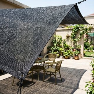 Lưới che nắng ngoài trời PE đen Khối UV Ban công Sân vườn Mái hiên che nắng Vỏ che mái thoáng khí