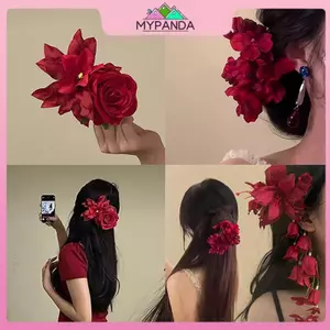 MYPANDA Kẹp Tóc Hình Cánh Hoa, Mô Phỏng Hoa Hồng Nhỏ, Phụ Kiện Tóc Cho Bé Gái