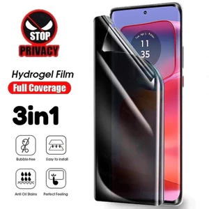 Phim mặt sau bằng sợi Carbon 3in1 cho Redmi K90 K80 K70 Ultra Pro Max Phim Hydrogel mềm chống gián điệp riêng tư cho Redmi K60E K60 K50i K50 Pro Ultra Gaming Phone Back + Bảo vệ màn hình phía trước