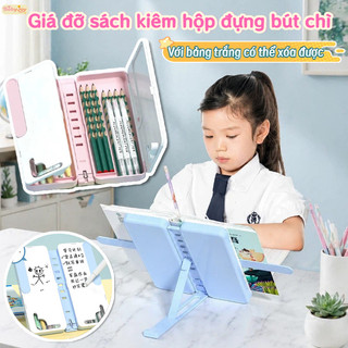 【BabyJoy】Giá đỡ sách kiêm hộp đựng bút chì,Dung lượng lớn,sự hỗ trợ vững chắc,Điều chỉnh góc độ đa dạng