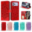 Emboss Hoa Da Ốp Lưng Điện Thoại Tecno Sprark 50 4G Datura Ví Flip Book Case Cover Funda