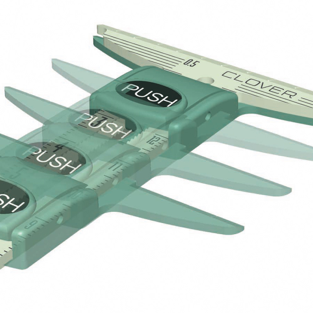 Clover Slide Gauge T-Type 25-322 Nhat Ban/Do Duong May/Ve Duong Cong/Compass/Polycarbonate