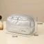 Túi đựng đồ trang điểm Quilted FAVORITEGOODS, Túi đựng mỹ phẩm dung tích lớn cầm tay, Túi đựng đồ giặt chống nước chống sốc đa chức năng dành cho nữ Cô gái