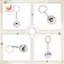 Móc khóa bóng disco, 24 miếng Disco Ball Party Favors Móc khóa 70S Disco Móc khóa bóng gương bạc Móc khóa bóng tiệc dễ dàng cài đặt