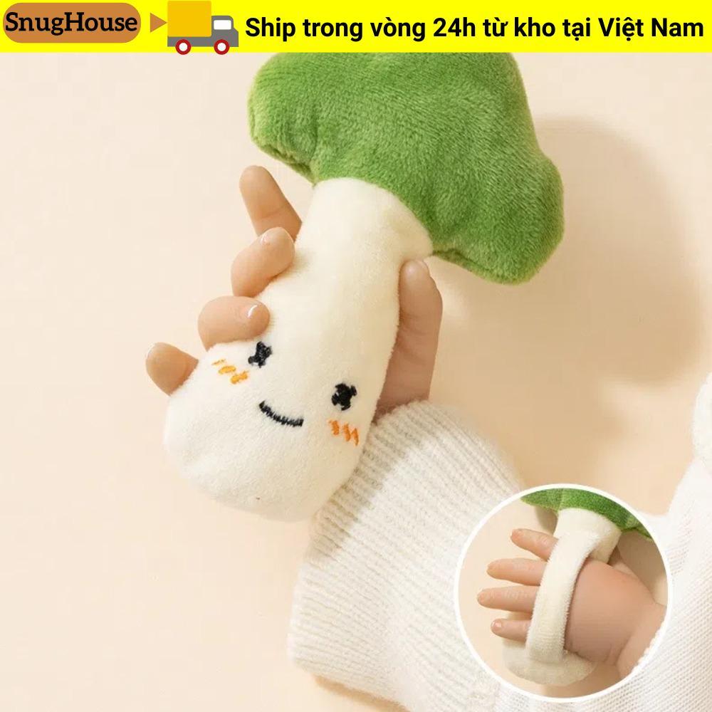 SNUGHOUSE Búp bê cầm tay thoải mái cho bé, Quà tặng Đồ chơi cầm tay chống khởi động, Đồ chơi nhồi bông cà rốt dễ thương Đồ chơi cho bé sơ sinh