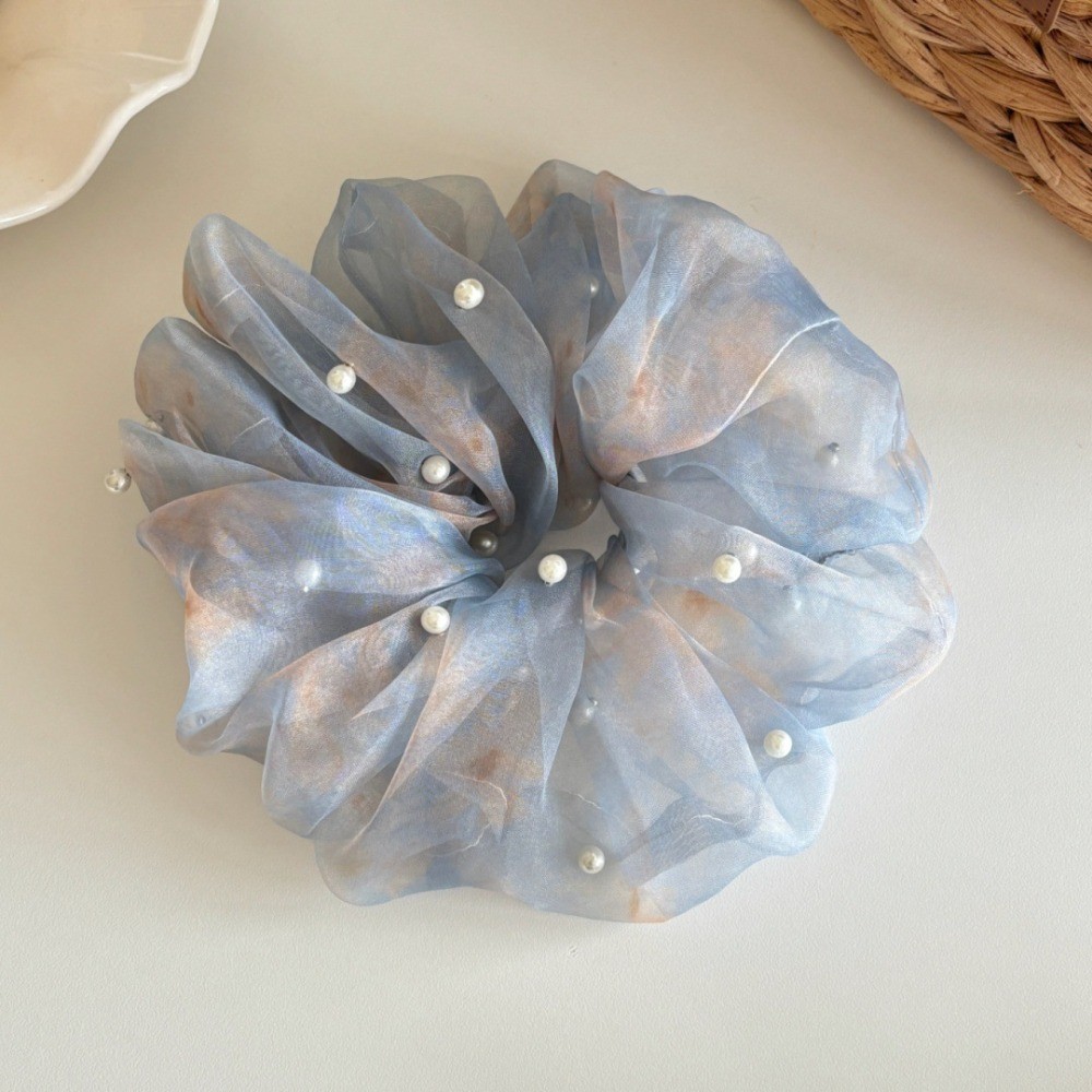 Hululu / Phong Cách Mới Ngọc Trai Quá Khổ Gạc Scrunchy Vòng Tròn Tính Khí Thời Trang Cô Gái Băng Đô Phụ Kiện Tóc