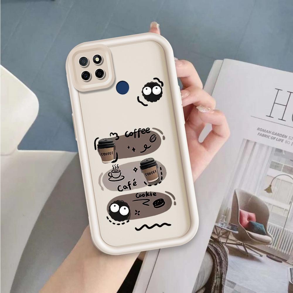 Ốp Lưng Cho Realme C12 C25 C25S C21Y C25Y C15 Narzo 30A Narzo 20 Vỏ Điện Thoại Silicon Mềm TPU Bóng Than Đen Mắt Thiên Thần Ốp Lưng Chống Sốc