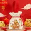 TRTR Năm Ngựa túi rút dây hoạt hình nhỏ đựng kẹo quà tặng tiệc Navidad 2026 túi đựng kẹo Tết