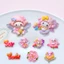 Set Charm Công Chúa Hoa Pastel Dễ Thương Phong Cách Kẹo Ngọt Gắn Dép Trang Trí Phụ Kiện Resin Mini Xinh Xắn