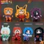 BH2 NARUTO Uzumaki Naruto Sasuke Dễ Thương Quái Vật Dự Tiệc Ngồi Series Vinyl Plushie Mù Hộp Túi Charm HB2