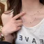 Nhiều Màu Sắc Đậu Hà Lan Đính Hạt Mặt Dây Chuyền Vòng Cổ Xuân Hè Sang Trọng Xương Đòn Dây Chuyền Nữ Cao Cấp Thiết Kế Niche Xương Rắn Dây Xích