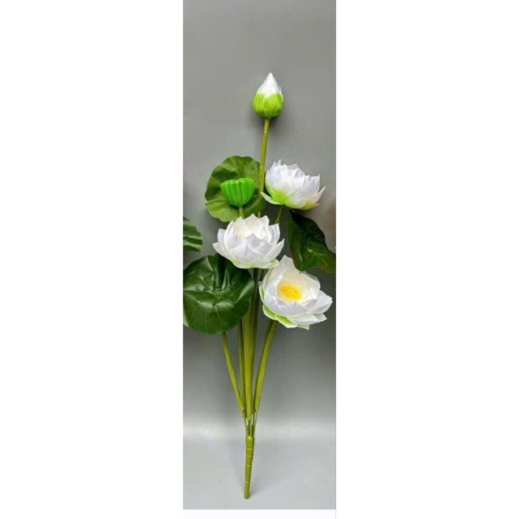 (1 cành/chùm) cành hoa sen giả dùng làm đạo cụ múa biểu diễn văn nghệ, Đạo cụ phụ kiện Nguyễn Nhật
