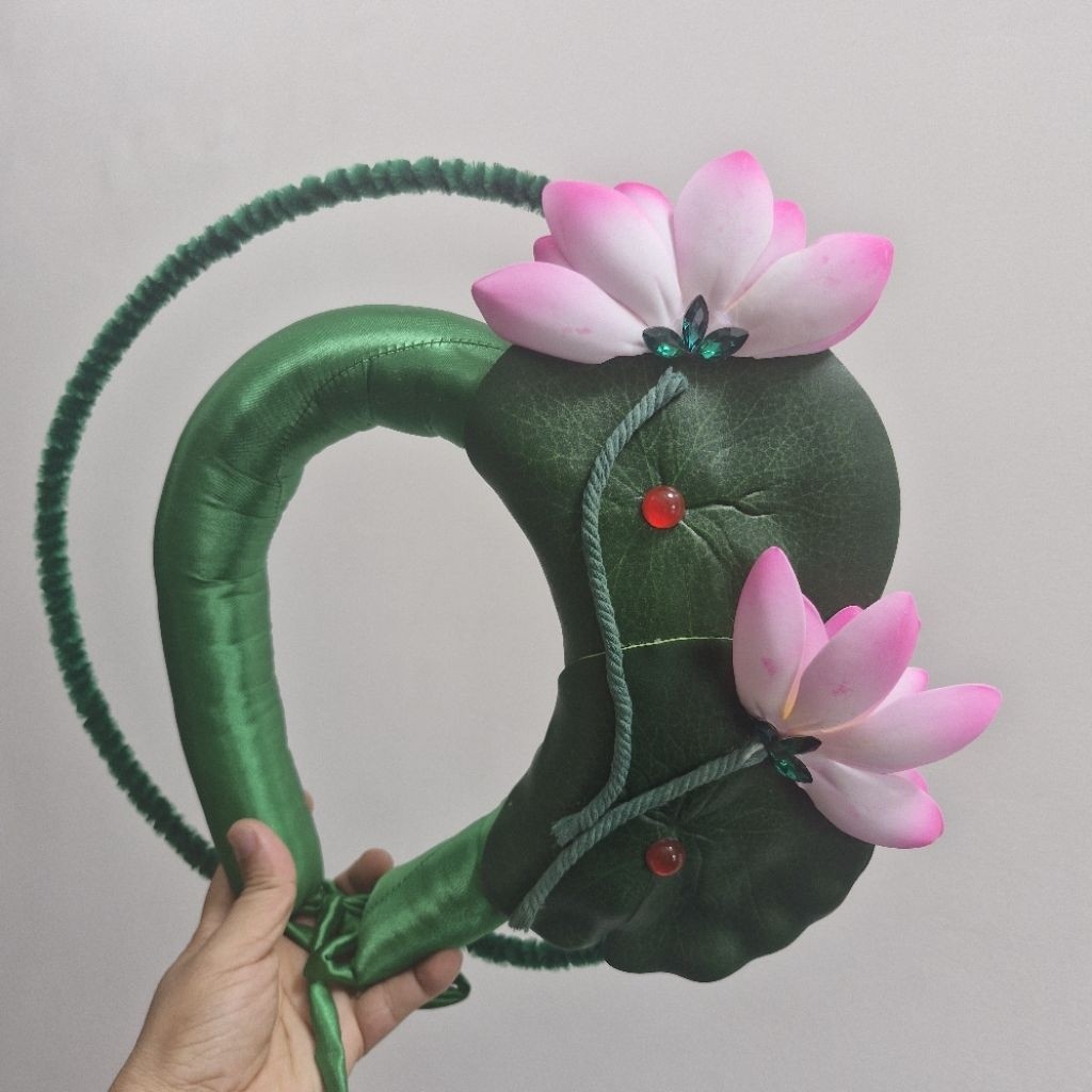 Vấn sen, vấn sen 2 tầng dùng đội đầu, kết hợp váy sen để biểu diễn văn nghệ, Đạo cụ phụ kiện Nguyễn Nhật