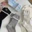 AqToCna Đơn Giản Phù Hợp Với Nữ Tính Cotton Sos Ren Nơ Ngọt Ngào Thoáng Khí Đi Giữa Ống Sos Phụ Kiện Thời Trang Quà Tặng AqToCna