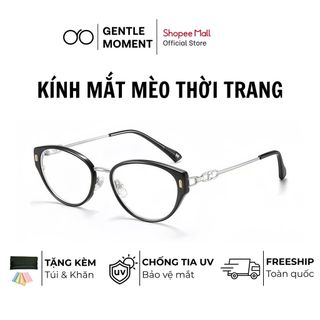 Kính mắt mèo đổi màu gọng kim loại GENTLE MOMENT chống ánh sáng xanh chống tia UV thời trang nữ GMK239