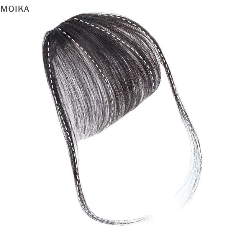MOIKA Giả Vô Hình Tổng Hợp Nổ Viền Trước Kẹp Trong Miếng Tóc Air Bangs Sợi Tốt Tạo Kiểu Tóc Phụ Kiện Hairpieces VN