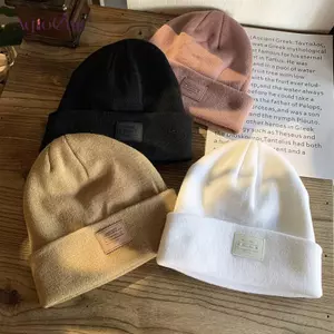 AqToCna Mũ Mùa Đông Cho Unisex Beanies Dệt Kim Chắc Chắn Dễ Thương Mũ Nữ Thu Đông Mũ Beanie Ấm Hơn Bonnet Nam Mũ Thường Ngày AqToCna