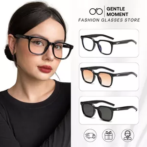 Kính mát gọng vuông GENTLE MOMENT thời trang nam nữ hoạ tiết ngôi sao nổi chống tia UV kính râm phong cách GM9547