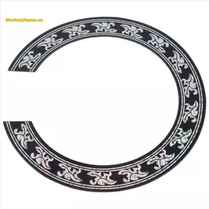 Lỗ âm thanh Nhãn dán Decal hoa hồng cho các bộ phận đàn Guitar cổ điển Acoustic Đen + Bạc