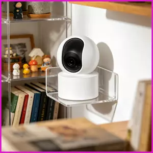 Kệ Máy Ảnh Treo Tường 2 Miếng Acrylic Nhỏ Dính Treo Tường Đứng An Ninh Camera Kệ Cho Màn Hình Loa lyuvn