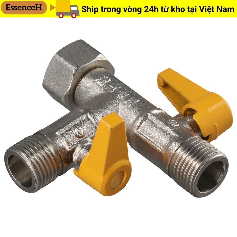 Van chuyển đổi vòi hoa sen ESSENCEH, Bộ chuyển đổi nước bằng đồng thau G1 / 2 ", Bộ chuyển đổi 3 chiều Đầu vòi hoa sen và vòi hoa sen