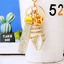 GRDH Kim Cương Đại Dương Vỏ Ốc Sò Xe Móc Khóa Kim Loại Dễ Thương Nữ Túi Mặt Dây Chuyền Móc Chìa Khóa Vòng Sáng Tạo Mặt Dây Chuyền Nhỏ
