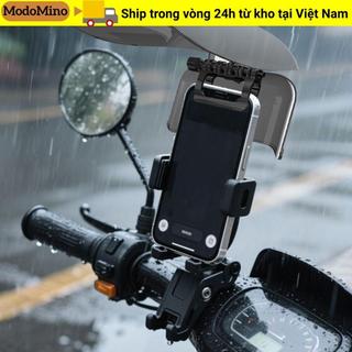 Tấm che nắng mở rộng MODOMINO, Tấm che nắng gắn điện thoại chống mưa có thể điều chỉnh, Sáng tạo cao cấp Universal Fit Sun Hat Style Mũ bảo hiểm điện thoại Tấm che đi lại