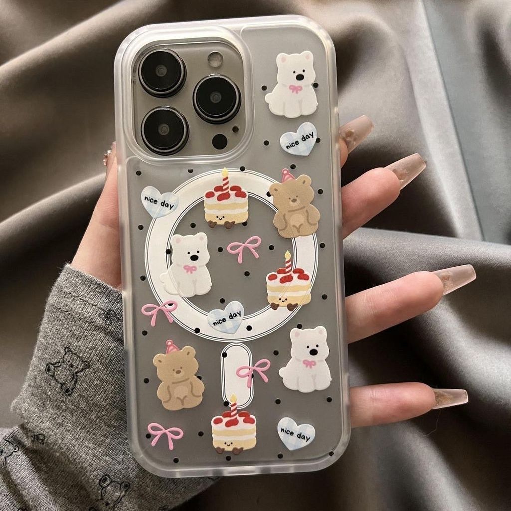 Wave Point Magnetic Sucking Case Đối với iPhone 16promax17 Trường hợp 151413 Đơn giản