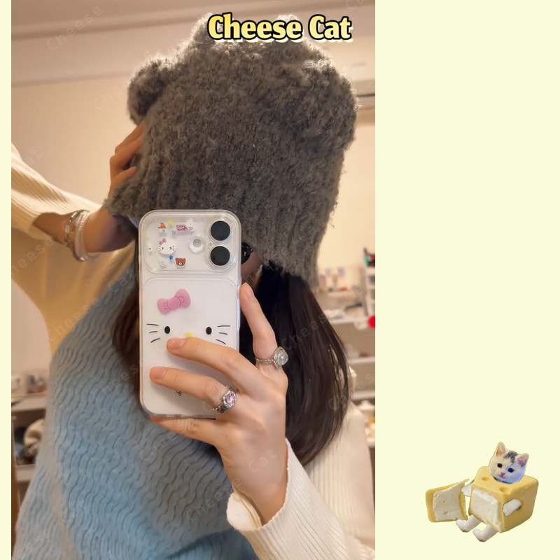 Chuyển sang tuổi 17PM Ốp điện thoại bảo vệ họa tiết ống kính Kitty dễ thương cho iPhone Xs XR 11 12 13 14 15 16 Pro Max