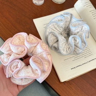 Hululu / Dây buộc tóc scrunchy hồng xanh, nhẹ nhàng, phụ kiện tóc phong cách mới