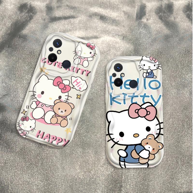 Thích hợp cho Redmi 12C POCO C55 Phụ kiện 3D TPU mềm Kitty Rilakkuma Vỏ điện thoại chống sốc