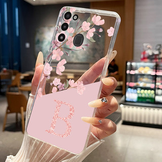 Ốp Điện Thoại Cho Tecno Spark 8C KG5k KG5j KG5n / Spark GO 2022 KG5 KG5h Ốp Lưng Chữ Hoa Trong Suốt Silicon Mềm Cặp Đôi