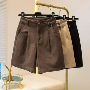 Mùa hè dáng rộng phù hợp với mọi trận đấu thẳng dáng rộng trông thường ngày Quần short màu Melade Quần crop