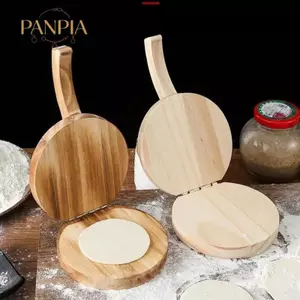 PNPIA- Gỗ Chắc Chắn Bột Công Cụ Bấm Qui Dễ Dàng Bánh Bao Da Máy Bấm Nhà Bánh Bao Bọc Da Khuôn Làm Nhà Bếp Bánh Ngọt Dụng Cụ Nướng Bánh