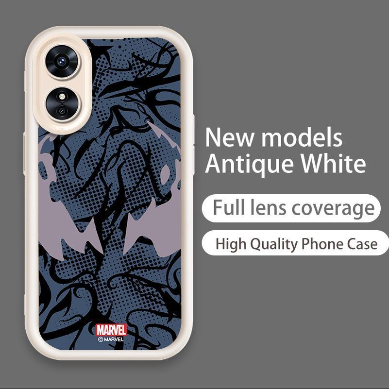 Ốp Lưng Cho OPPO A17 A17K A18 A38 A58 A60 4G Phim Hoạt Hình Silicon Mềm Đáng Yêu Ốp lưng TPU Spider Man Venom Thoáng Mát Mắt Thiên Thần Chống Sốc Ốp Lưng