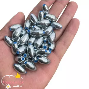TOPTOOLCX 20 Chiếc Chìm Câu Cá, Chất Liệu Thép carbon Hợp Kim 3g / 4g / 5g / 6g / 7g / 8g / 9g / 10g Chìm Trọng Lượng Câu Cá, Cá Chép Trọng Lượng Chì Rỗng Dụ Chì Trọng Lượng Câu Cá