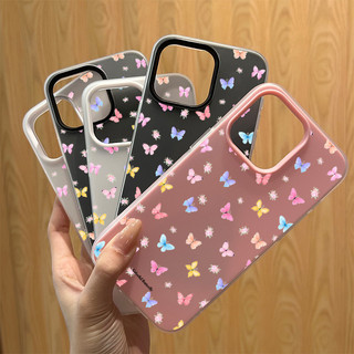 Ốp lưng thư cho iPhone 17 16 15 14 13 12 11 7 8  Bướm màu nước đa sắc XS XR XSMAX  silicon TPU mềm điện thoại trầyrơi