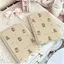 Gương gập mini trang điểm bỏ túi họa tiết bánh quy gấu nâu retro ấm áp dễ thương