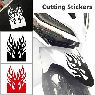 SEAMETAL Xe Máy Phía Trước Fender Ngọn Lửa Miếng Dán Chống Thấm Nước Chống Mài Mòn Decal Xe Máy Sửa Đổi Phụ Kiện