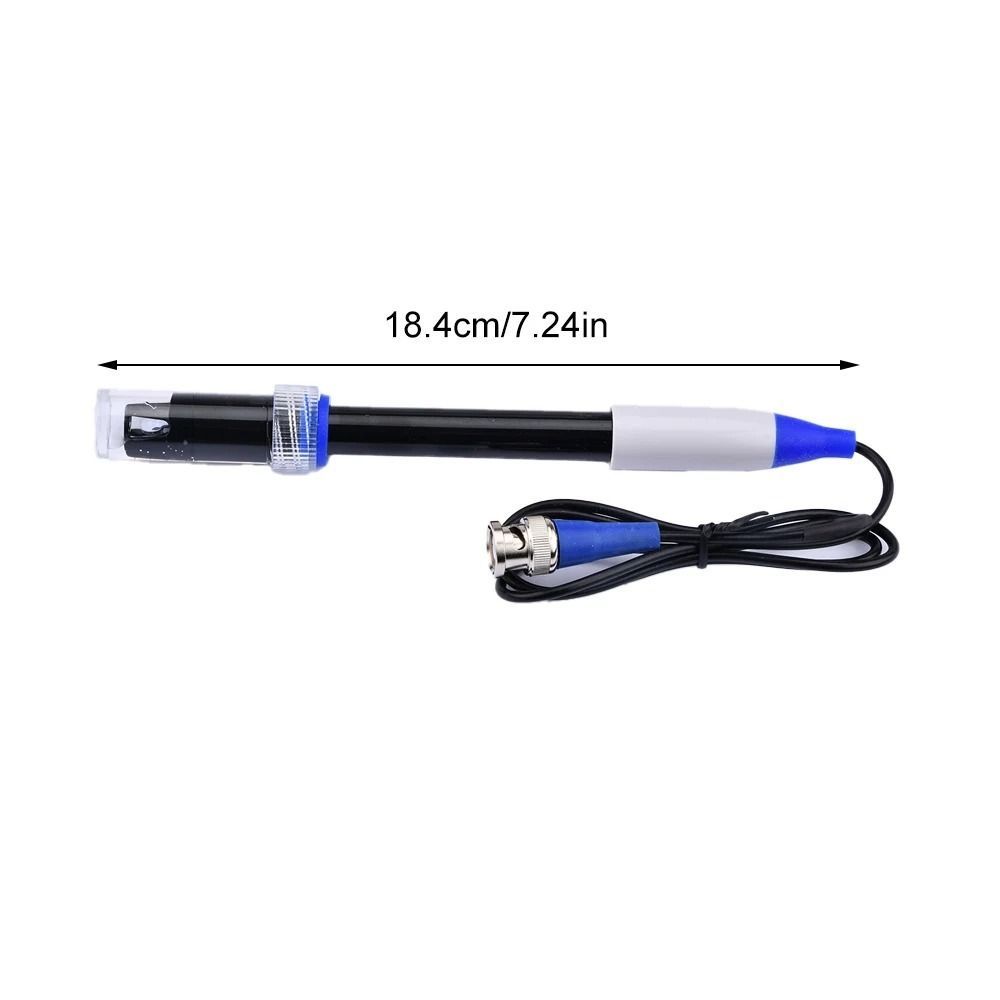 Đầu dò cảm biến pH chính xác cao DONOVANQQ, Đầu nối BNC tiêu chuẩn thân xe chống va đập Điện cực kết hợp pH, Thân kính trong suốt Vỏ kính Đầu dò điện cực pH