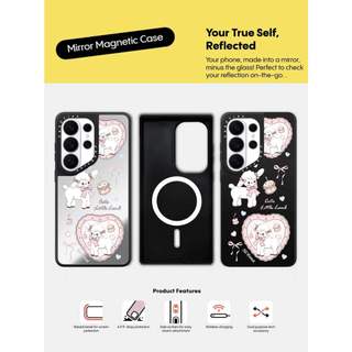 CASECASE X Springtime Lamb Samsung S Series Case Matte Black & Sliver Mirror Vỏ hút từ tính Samsung Galaxy S26 Ultra S25 S24 S23 Ultra Plus Mặt sau cứng có hộp Logo khắc