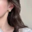 Bông tai ngọc trai tự nhiên thiết kế tổ chim vàng 18K, bạc 925, dành cho nữ