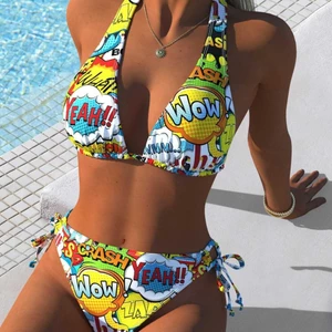 Bộ đồ Bikini Đồ bơi nữ hai mảnh Đồ bơi cổ dây gợi cảm
