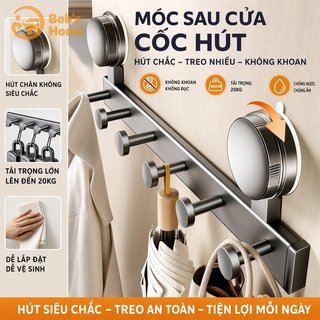 Móc cửa chân không Móc treo quần áo Chịu tải mạnh Dễ dàng lắp đặt Không cần khoan Phòng tắm Nhà bếp