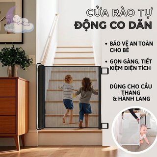 Cổng An Toàn Cho Bé Lưới Có Thể Thu Vào Không Khoan Cầu Thang Hành Lang Nhà Thú Cưng Rào Chắn Có Thể Gập Lại