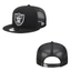 Mũ snapback E2RA đen Las Vegas Raiders họa tiết paisley 9FIFTY mới, thêu nhiều màu, phù hợp nam nữ mang ngoài trời.
