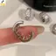 Flash Diamond Bạc Tròn cá tính cho bện tóc và kẹp tóc mới